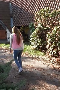 Ginger Is Desperate To Piss While Outside