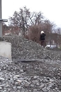 Seductive Blonde Pisses Right Next To A Railway Line