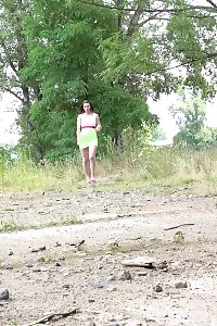 Victoria Daniels Squats To Piss Near A Tunnel
